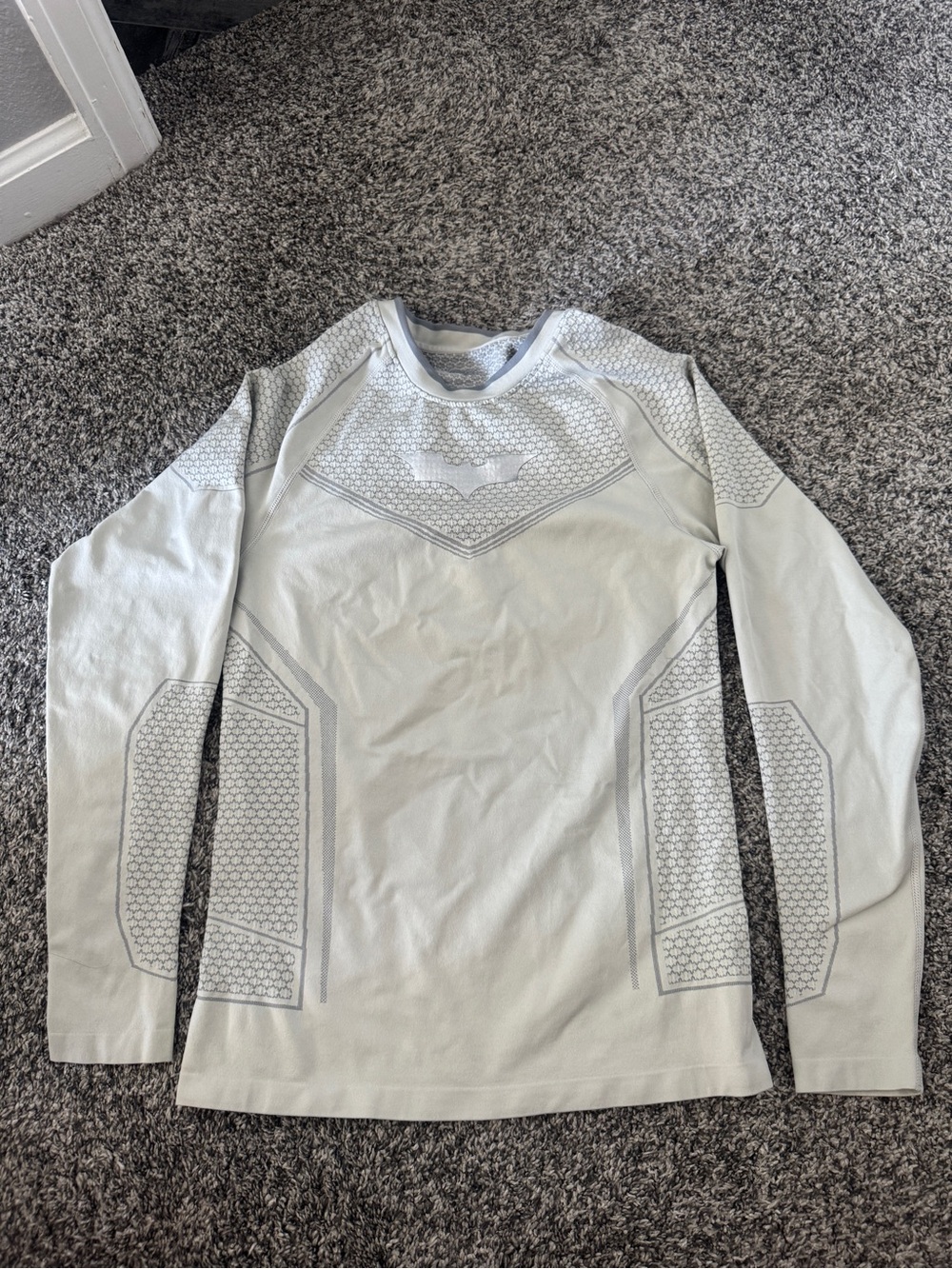 YoungLA White Batman Long Sleeve Performance Top